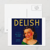 Oranje labelEl Centro, CA Briefkaart (Voorkant / Achterkant)