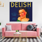 Oranje labelEl Centro, CA Canvas Afdruk (Insitu (Woonkamer))