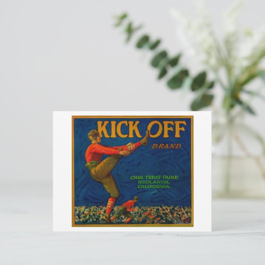 Oranje labelRedlands, CA Briefkaart (Staand voorkant)