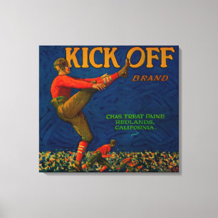 Oranje labelRedlands, CA Canvas Afdruk
