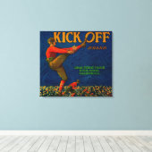 Oranje labelRedlands, CA Canvas Afdruk (Insitu (Houten vloer))