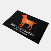 Oranje Labrador Retriever Happy Halloween Custom Deurmat (Schuin)