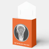 Oranje lacrosse-gunstdoos bedankdoosjes (Geopend)