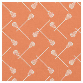 Oranje Lacrosse White Sticks gepatterd Stof