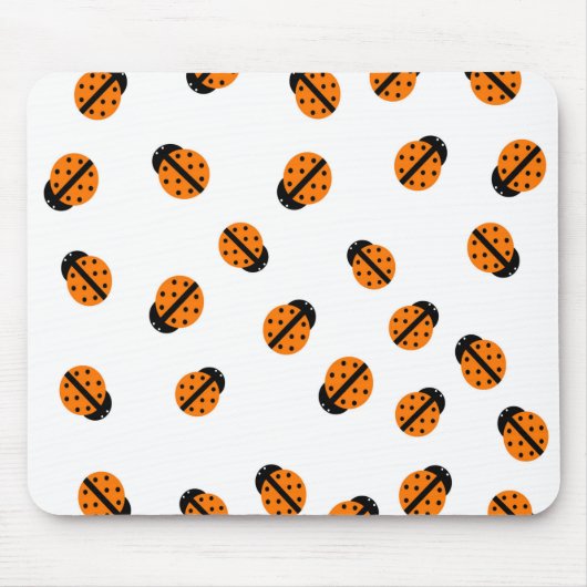 Oranje Lady Bug Mousepad Muismat (Voorkant)