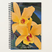 Oranje Laeliocattleya Orchids Floral Planner (Voorkant)