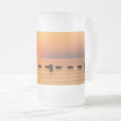 Oranje Lake Sunrise Frosted Mok (Voorkant rechts)