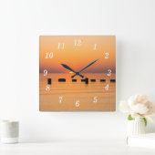 Oranje Lake Sunrise wandklok (Huis)