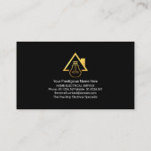 Oranje lampen Elektrisch vignet Visitekaartje (Achterkant)