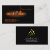 Oranje lampen Elektrisch vignet Visitekaartje (Voorkant / Achterkant)