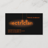 Oranje lampen Elektrisch vignet Visitekaartje (Voorkant)