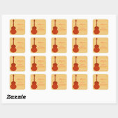 Oranje Land Guitar sparen de Stickers van de Datum (Vel)