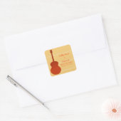 Oranje Land Guitar sparen de Stickers van de Datum (Envelop)