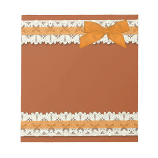 Oranje land lace lint boeg groot notitieblok