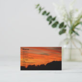 Oranje landschap visitekaartje (Staand voorkant)