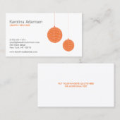 ORANJE LANTAARNS VISITEKAARTJE (Voorkant / Achterkant)