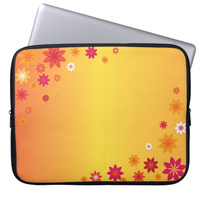 Oranje laptophoes laptop sleeve (Voorkant)