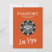Oranje Las Vegas Passport Bewaar de datum Save The Date (Voorkant)