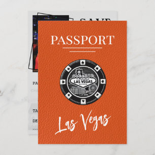 Oranje Las Vegas Passport Bewaar de datum Save The Date