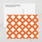 Oranje Lattice on White Briefkaart (Voorkant / Achterkant)