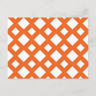 Oranje Lattice on White Briefkaart