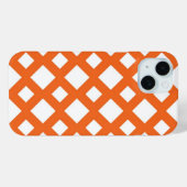 Oranje Lattice on White Case-Mate iPhone Case (Achterkant (horizontaal))