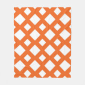 Oranje Lattice on White Fleece Deken (Voorkant)