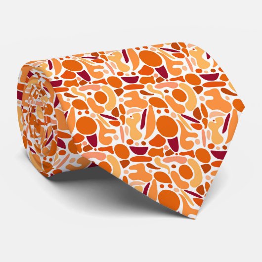 Oranje Lava Lamp Stropdas (Opgerold)