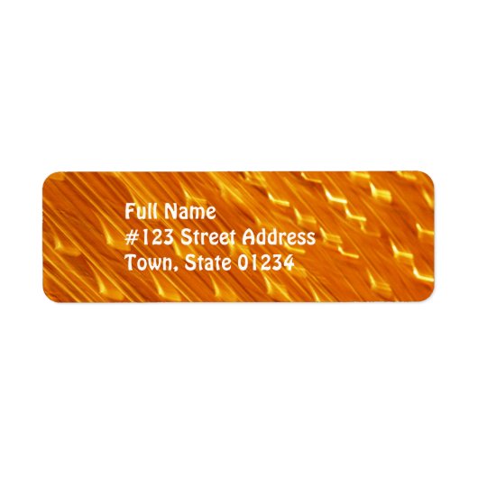 Oranje Lava-mailinglabels Etiket (Voorkant)