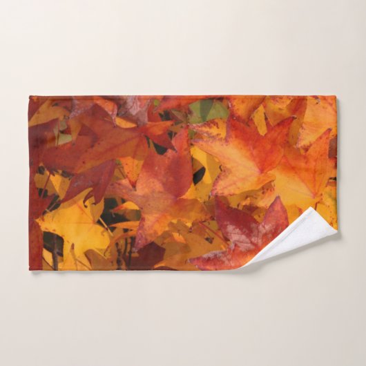 Oranje Leaves Handdoek (Handdoek)