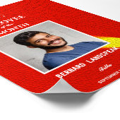 Oranje leder & Comet voor werknemer van de maand Poster (Hoek)