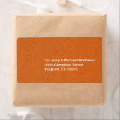 Oranje leder etiket (Insitu)