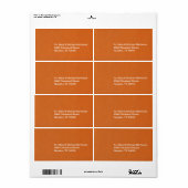 Oranje leder etiket (Full Sheet)