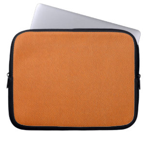 Oranje leder laptop sleeve