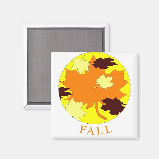 Oranje leder magneet (Voorkant / Achterkant)