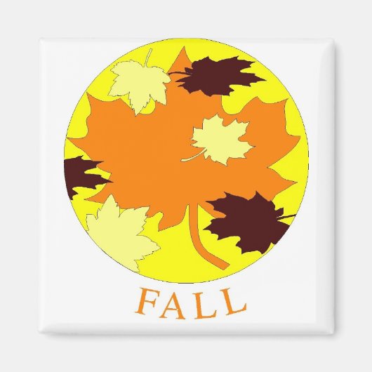 Oranje leder magneet (Voorkant)