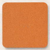 Oranje leder onderzetter (Voorkant)