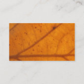 Oranje leder-opvangkaarten voor Herfsten Informatiekaartje (Achterkant)