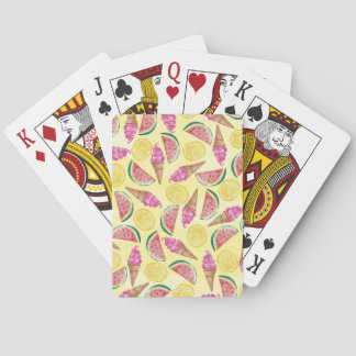 Oranje leder pokerkaarten