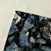 Oranje leder strandlaken (In situ)