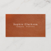 Oranje ledereffect, bijtend visitekaartje (Voorkant)