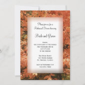 Oranje lederen feest van de bruiloft kaart (Voorkant)