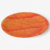 Oranje lederen Herfst Foto Rustic herfst Wedding Papieren Bordje (Gekanteld)