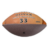 Oranje Lederen Print Team Speler Nummer Foto American Football (Gedraaid 270)