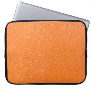 Oranje lederpatroon textuur achtergrondleder,t laptop sleeve
