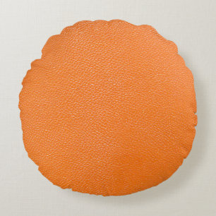 Oranje lederpatroon textuur achtergrondleder,t rond kussen