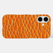 Oranje leer effect patroon Case-Mate iPhone case (Achterkant (horizontaal))