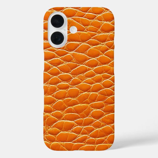 Oranje leereffect patroon Case-Mate iPhone case (Achterkant)