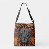 Oranje leeuwenkopper crossbody tas (Achterkant)