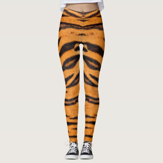 Oranje leeuwenpatroon leggings (Voorkant)